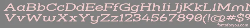 フォントStrsswi – 灰色の背景にピンクのフォント