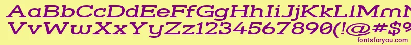 Шрифт Strsswi – фиолетовые шрифты на жёлтом фоне