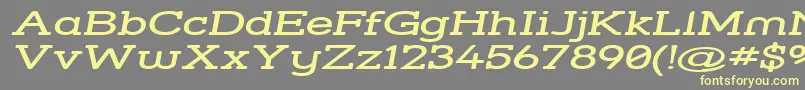 Strsswi-Schriftart – Gelbe Schriften auf grauem Hintergrund