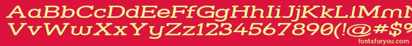 Strsswi Font – Yellow Fonts on Red Background