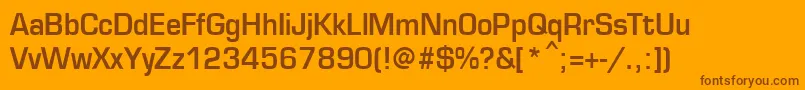 EurosecondBold-Schriftart – Braune Schriften auf orangefarbenem Hintergrund