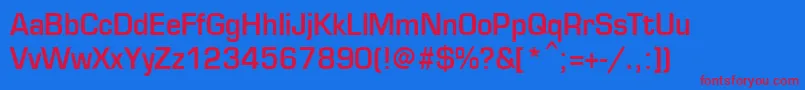 EurosecondBold Font – Red Fonts on Blue Background