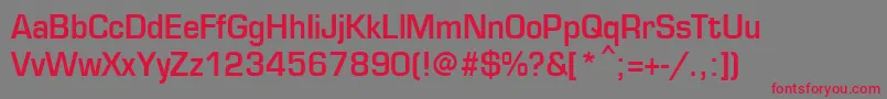 EurosecondBold Font – Red Fonts on Gray Background
