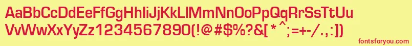 EurosecondBold Font – Red Fonts on Yellow Background