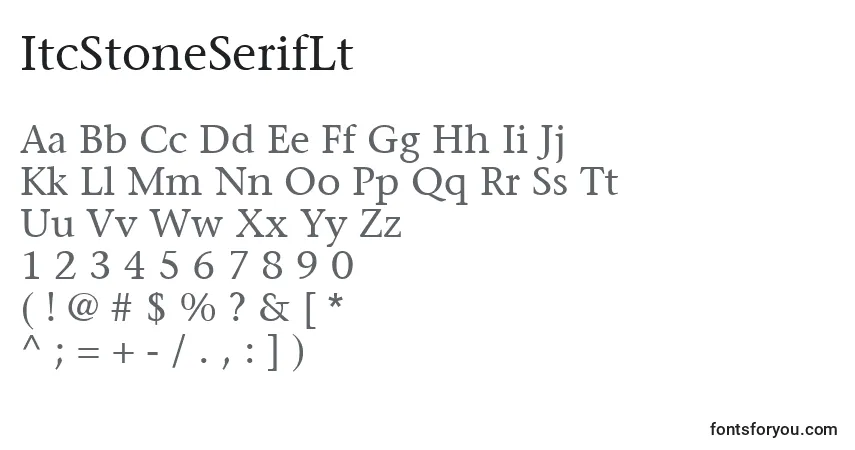 Schriftart ItcStoneSerifLt – Alphabet, Zahlen, spezielle Symbole