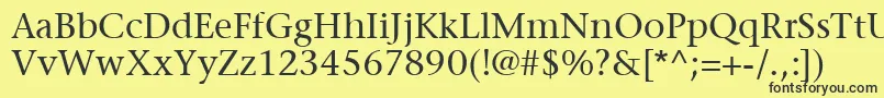 ItcStoneSerifLt Font – Black Fonts on Yellow Background