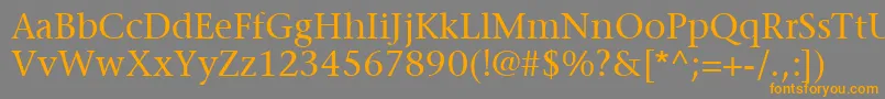 ItcStoneSerifLt Font – Orange Fonts on Gray Background