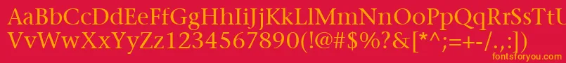 ItcStoneSerifLt Font – Orange Fonts on Red Background