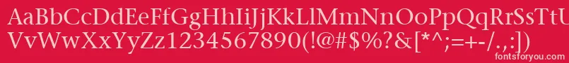 ItcStoneSerifLt Font – Pink Fonts on Red Background