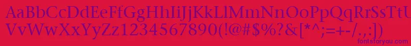 ItcStoneSerifLt Font – Purple Fonts on Red Background