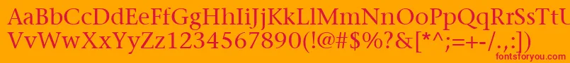 ItcStoneSerifLt Font – Red Fonts on Orange Background