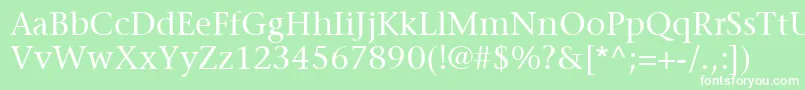 ItcStoneSerifLt Font – White Fonts on Green Background