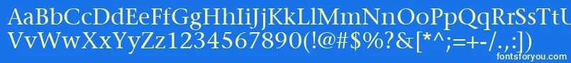 Шрифт ItcStoneSerifLt – жёлтые шрифты на синем фоне