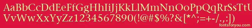 ItcStoneSerifLt Font – Yellow Fonts on Red Background