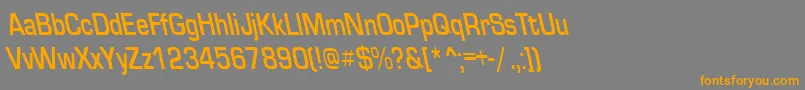 EurosecondbackslantRegular Font – Orange Fonts on Gray Background