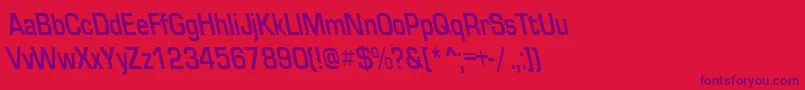 EurosecondbackslantRegular Font – Purple Fonts on Red Background