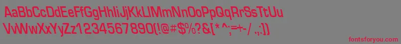 EurosecondbackslantRegular Font – Red Fonts on Gray Background