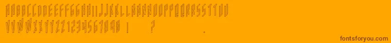 Acframedoutline Font – Brown Fonts on Orange Background