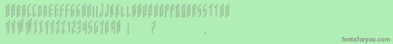 More about Acframedoutline Font Acframedoutline Font – Gray Fonts on Green Background