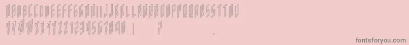 Acframedoutline Font – Gray Fonts on Pink Background