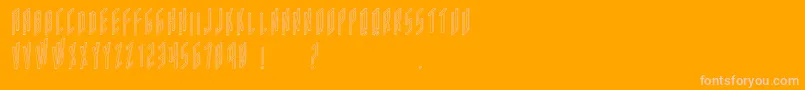 Acframedoutline Font – Pink Fonts on Orange Background