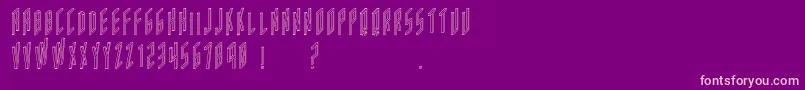 Fonte Acframedoutline – fontes rosa em um fundo violeta