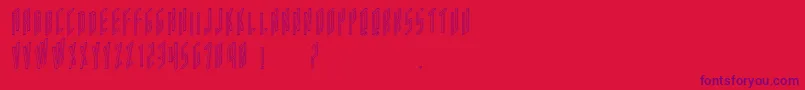 Acframedoutline Font – Purple Fonts on Red Background