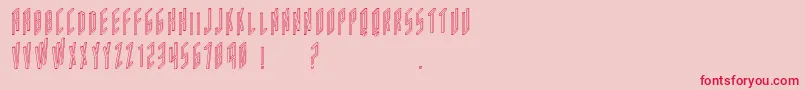 Acframedoutline Font – Red Fonts on Pink Background