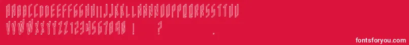fuente Acframedoutline – Fuentes Blancas Sobre Fondo Rojo