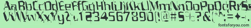 フォントPorrblaska – 緑の背景に黒い文字