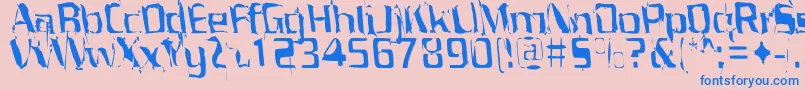 Porrblaska Font – Blue Fonts on Pink Background