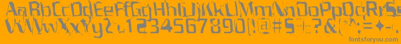 フォントPorrblaska – オレンジの背景に灰色の文字