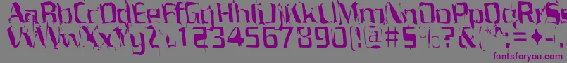 Porrblaska Font – Purple Fonts on Gray Background