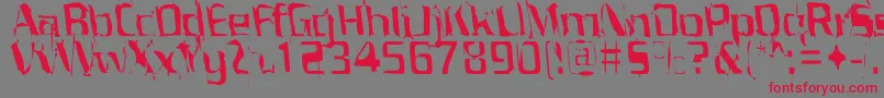 Porrblaska Font – Red Fonts on Gray Background