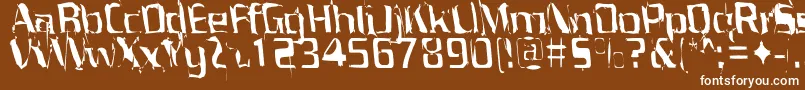 フォントPorrblaska – 茶色の背景に白い文字