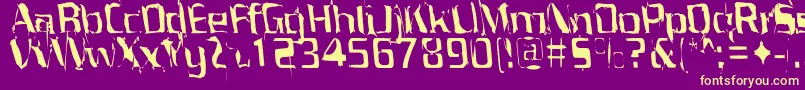 Porrblaska Font – Yellow Fonts on Purple Background