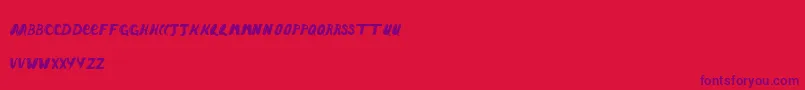 Tomstaint Font – Purple Fonts on Red Background