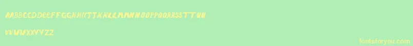 Tomstaint Font – Yellow Fonts on Green Background