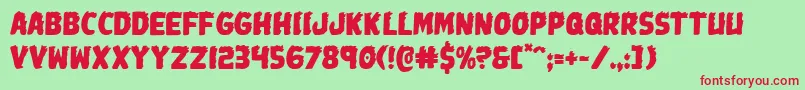 Johnnytorch Font – Red Fonts on Green Background