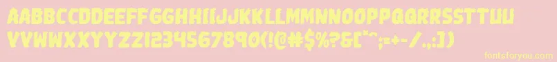 Johnnytorch Font – Yellow Fonts on Pink Background