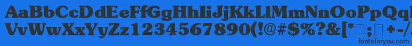 BerraDisplaySsi Font – Black Fonts on Blue Background