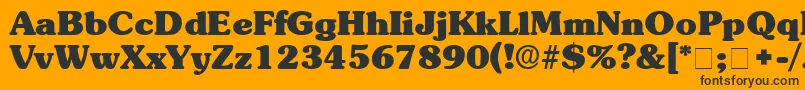 BerraDisplaySsi Font – Black Fonts on Orange Background