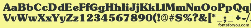 BerraDisplaySsi Font – Black Fonts on Yellow Background