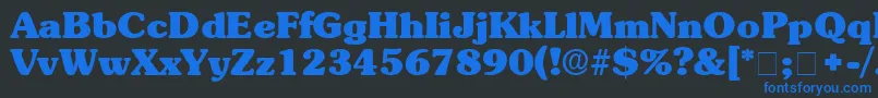 BerraDisplaySsi Font – Blue Fonts on Black Background