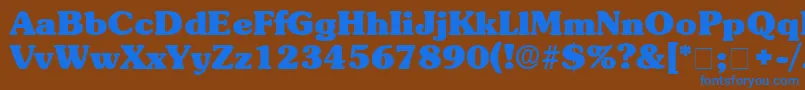 BerraDisplaySsi Font – Blue Fonts on Brown Background