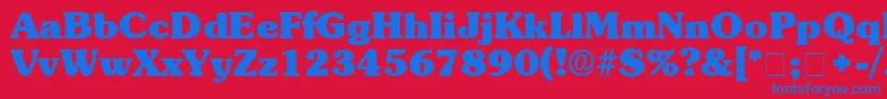 BerraDisplaySsi Font – Blue Fonts on Red Background