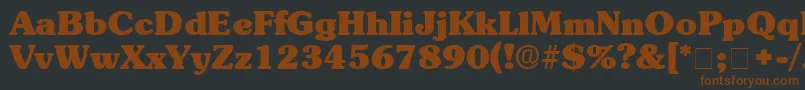 BerraDisplaySsi Font – Brown Fonts on Black Background