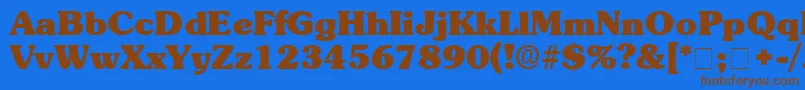 BerraDisplaySsi Font – Brown Fonts on Blue Background