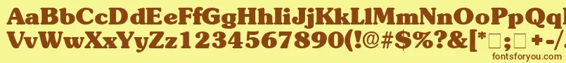 BerraDisplaySsi Font – Brown Fonts on Yellow Background