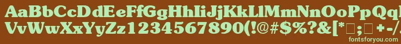 BerraDisplaySsi Font – Green Fonts on Brown Background